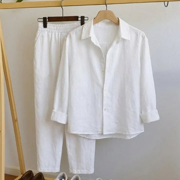 Top & Bottom Set Of Linen, Luxury And Style