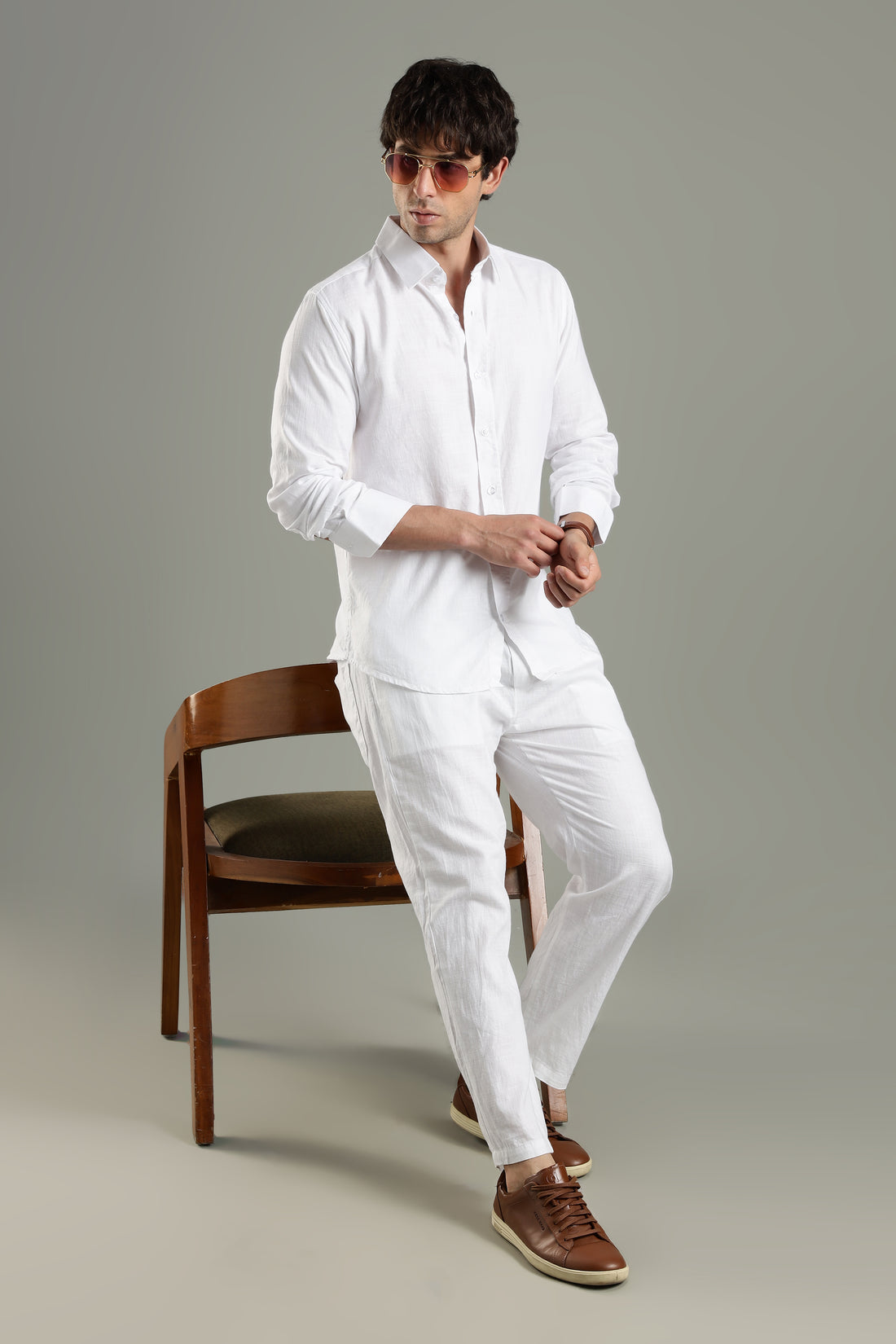 Milanio Cotton Linen Relaxed Fit Cord Set