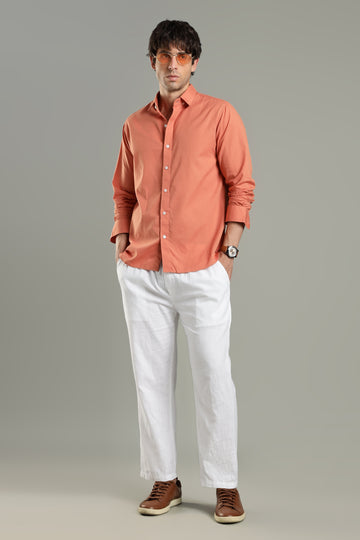 Milanio's Cotton Linen Relaxed Fit Cord Set Dusty & White