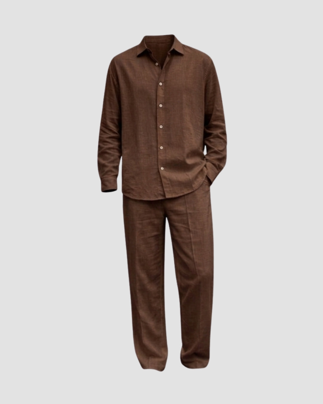 The Milanio Linen Legacy Top & Bottom Set