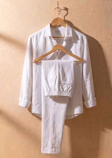 The Meridian Linen Top & Bottom Set