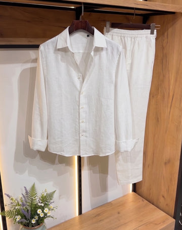 Royale Linen Top & Bottom Set – Signature Edition