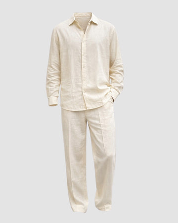 The Milanio Linen Legacy Top & Bottom Set