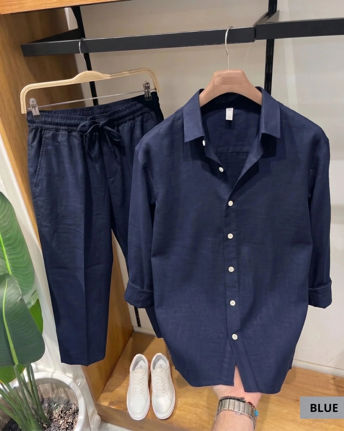 The Drape Linen Top & Bottom Set