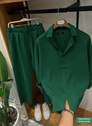 The Drape Linen Trousers & Shirt Cords Set