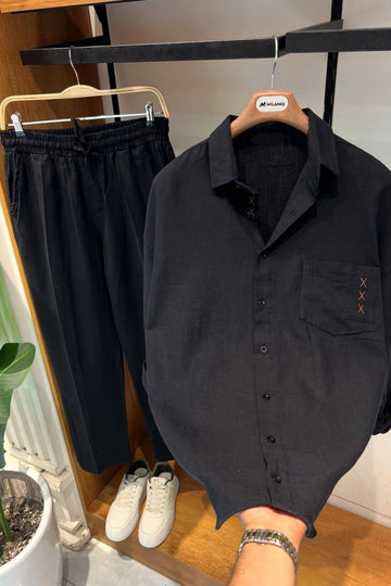 Milanio Classico Royale Relaxed Fit Cord Set Cross