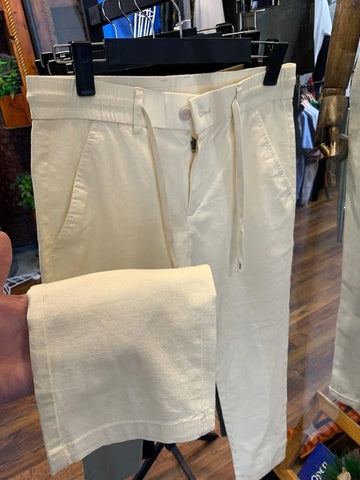 Relaxed Fit Linen Pant - Beige