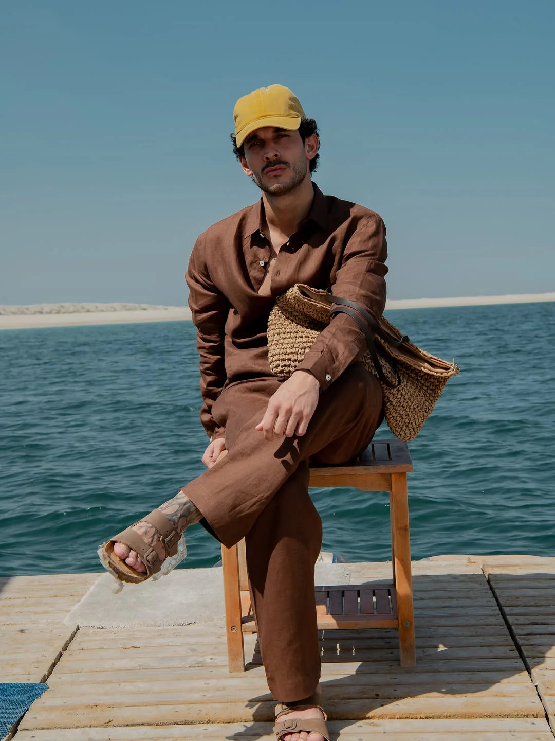 The Monaco Linen Set Brown