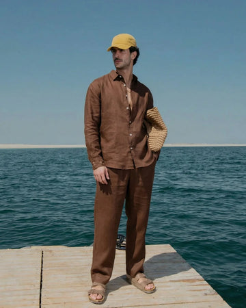 The Monaco Linen Set Brown