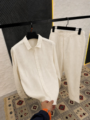Royale Linen Top & Bottom Set – Signature Edition