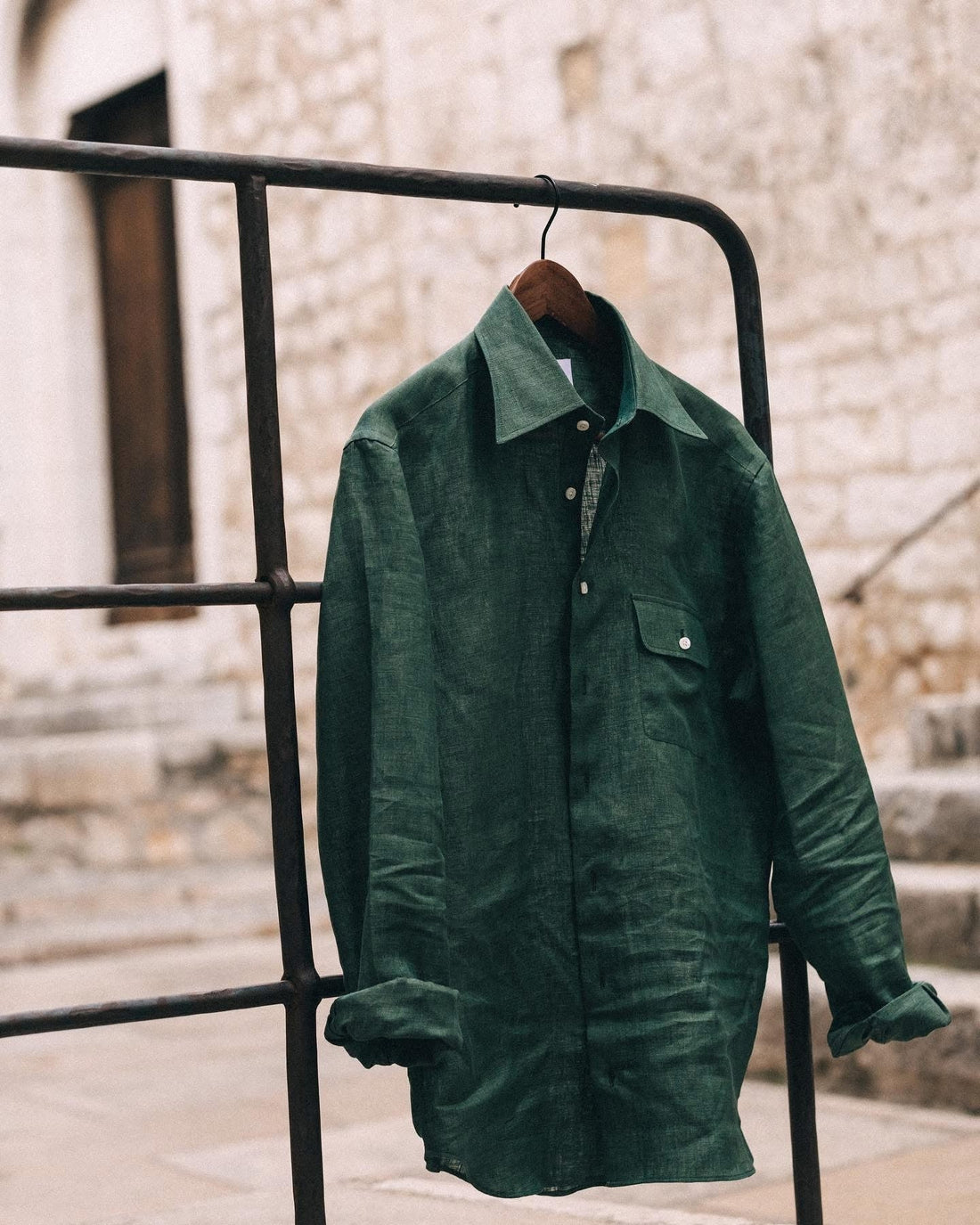 Old Money Linen Shirt - Green