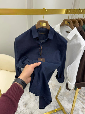 Luxury Edition Linen Shirt Blue