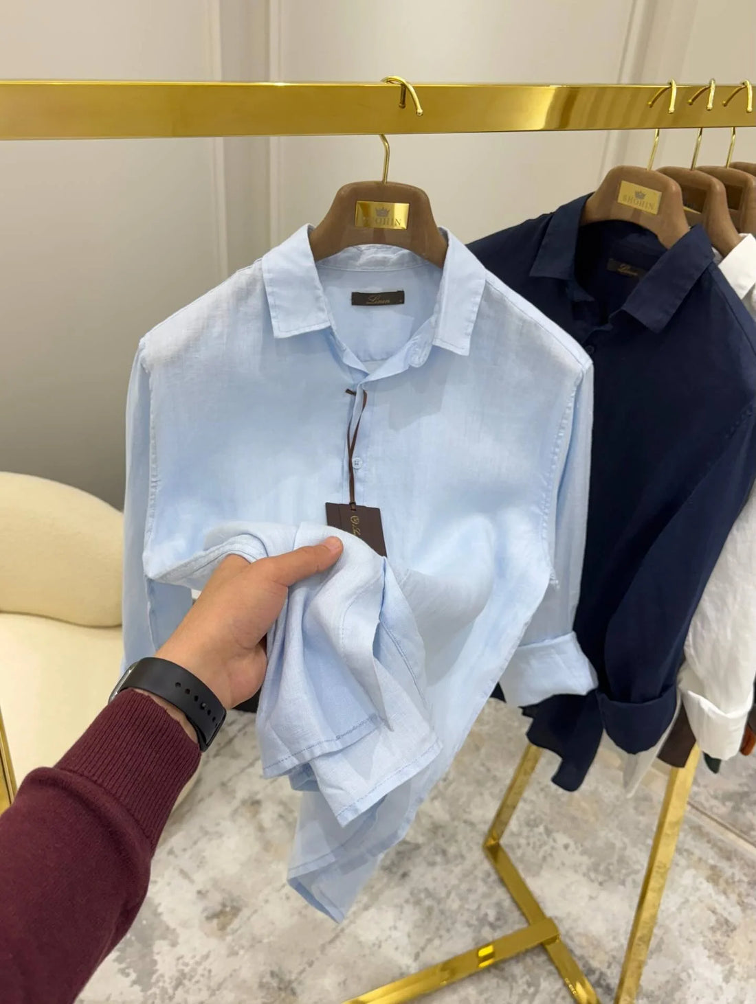 Luxury Edition Linen Shirt Blue