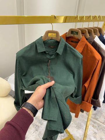 Luxury Edition Linen Shirt Green