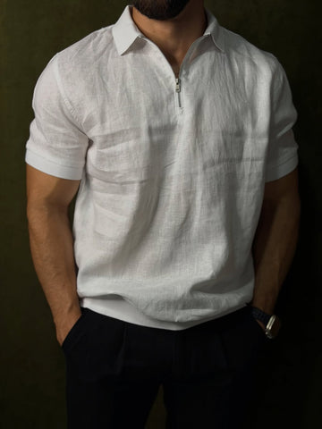 The Gentleman's Linen Polo T-Shirt