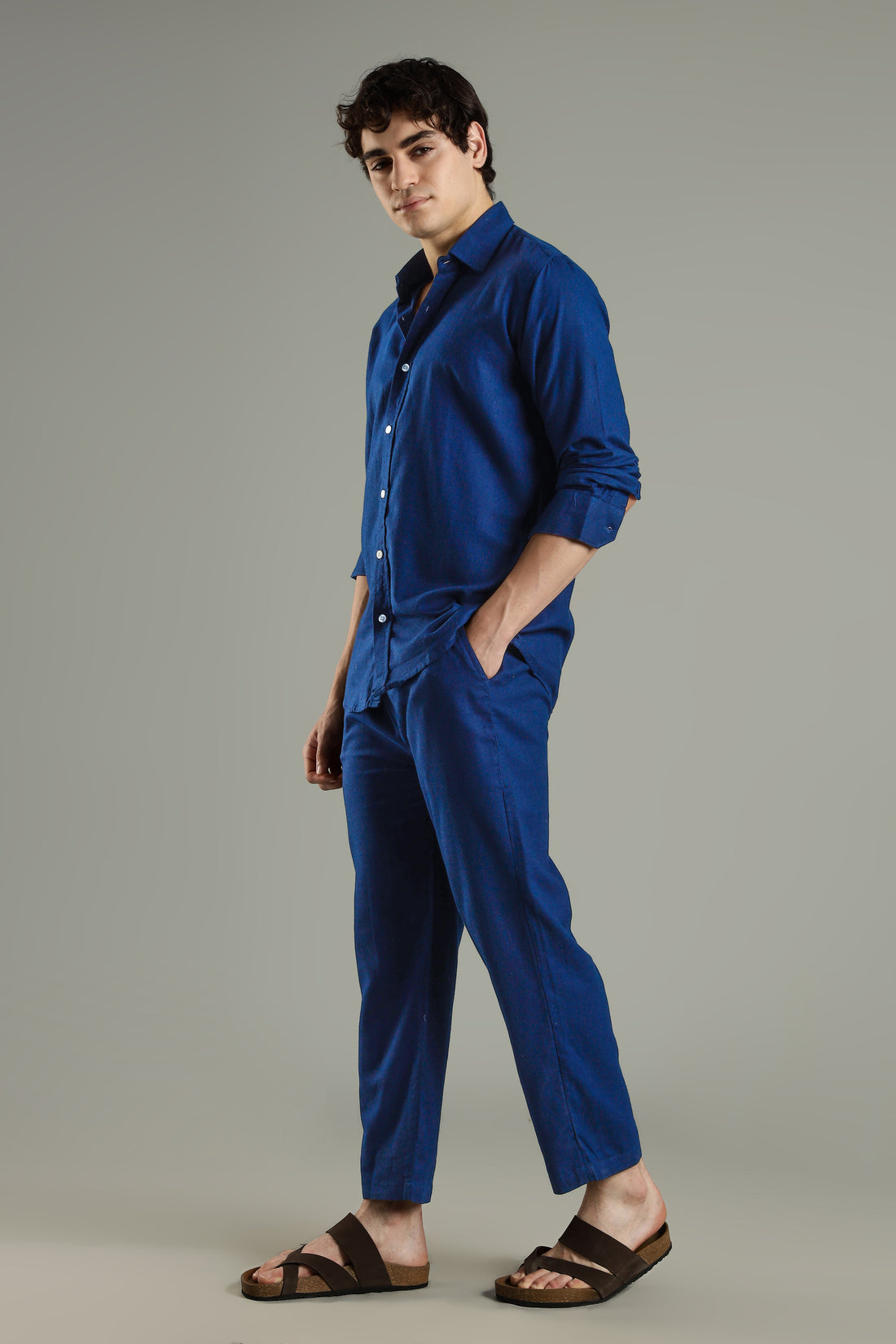 Milanio Cotton Linen Relaxed Fit Cord Set