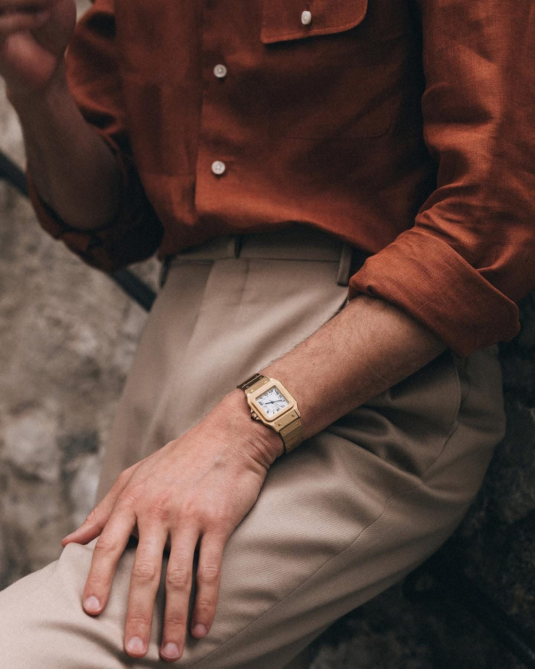 Old Money Linen Shirt - Rust