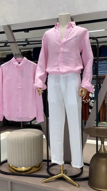 The Premium Edition Linen Pair - Blush Pink & White