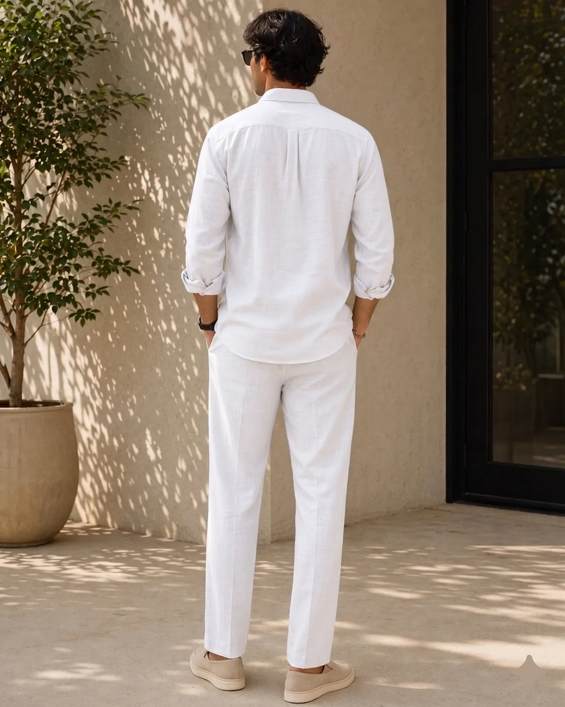 The Milanio Linen Legacy Top & Bottom Set
