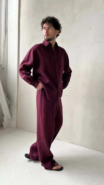 The Heritage Linen Top & Bottom Set