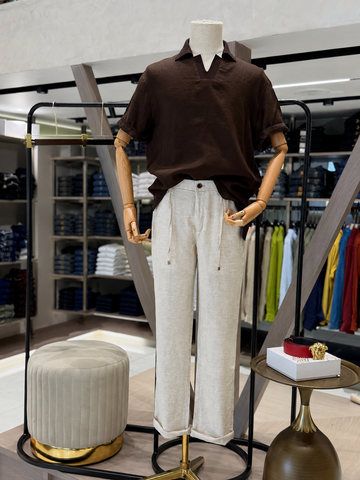 The Old Money Linen T-Shirt & Pant Set