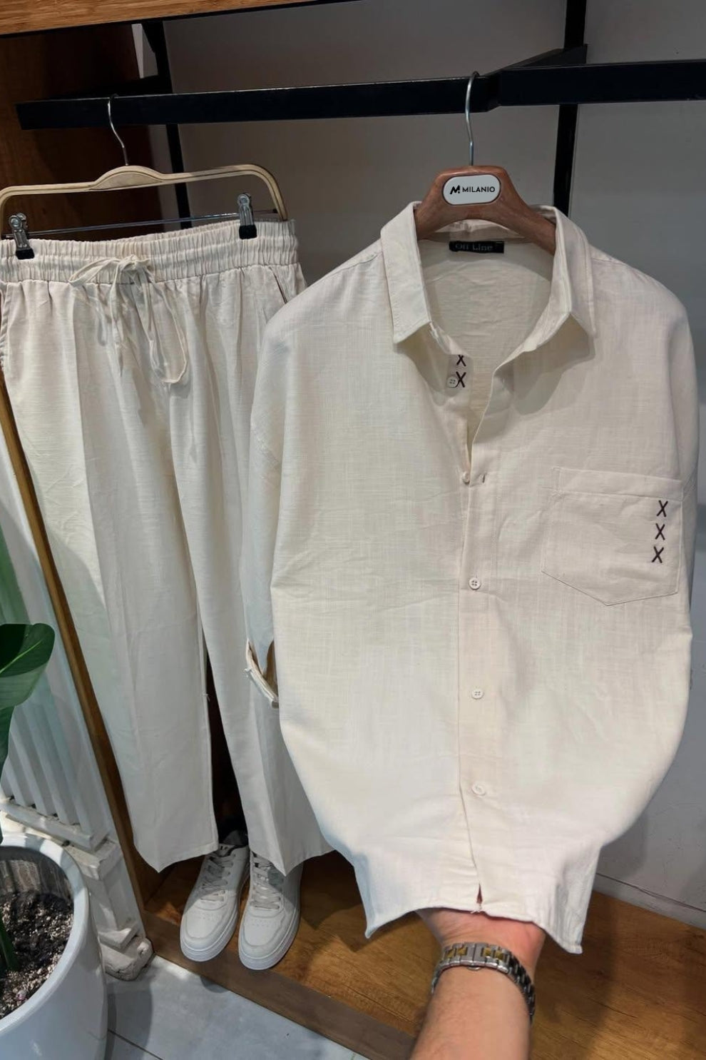 Milanio Classico Royale Relaxed Fit Cord Set Cross